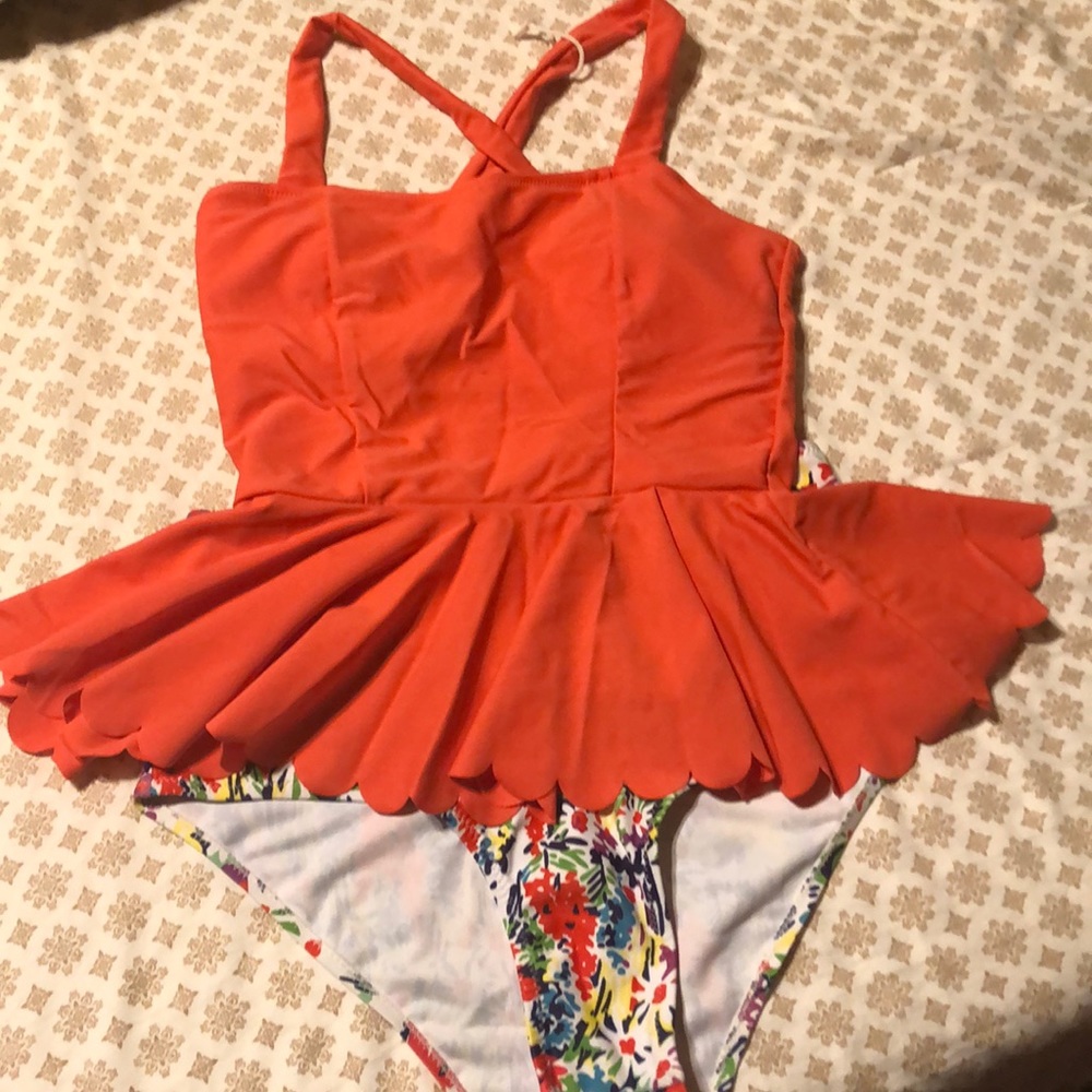 Cupshe high waisted peplum tankini set